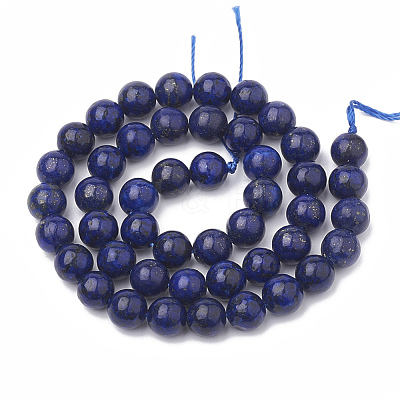 Natural Lapis Lazuli Beads Strands X-G-S295-18-8mm-1