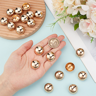 1-Hole Zinc Alloy Buttons FIND-MA0001-18B-G-1