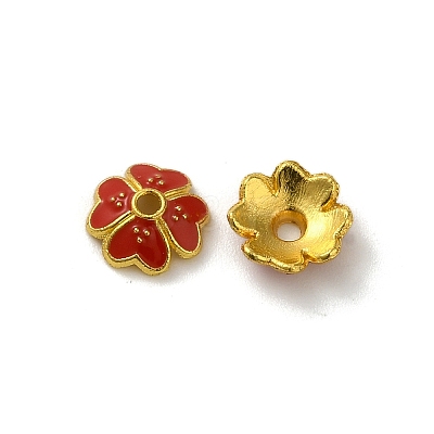 Alloy Enamel Beads Caps FIND-G074-02C-1