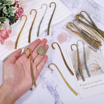 24Pcs 4 Colors Alloy Bookmark Findings FIND-GL0002-28-1