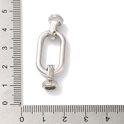 Rectangle Rack Plating Brass Fold Over Clasps KK-A225-01B-P-1