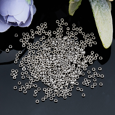 500Pcs 316 Surgical Stainless Steel Rondelle Crimp Beads STAS-BBC0008-71-1