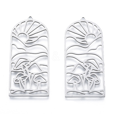 Non-Tarnish 201 Stainless Steel Pendants STAS-N090-LA959-1-1