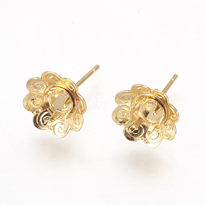 304 Stainless Steel Ear Stud Components X-STAS-G187-19G-1