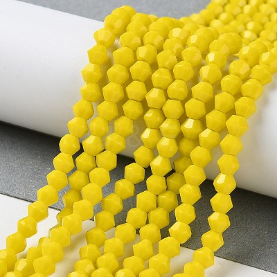Opaque Solid Color Imitation Jade Glass Beads Strands EGLA-A039-P4mm-D05-1