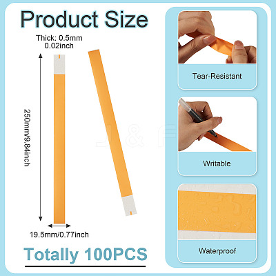 Luminous Paper Disposable Wristbands BJEW-TAC0075-001D-1