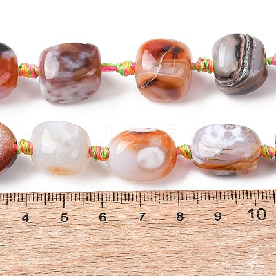 Natural Fire Crackle Agate Beads Strands G-P605-C01-01-1