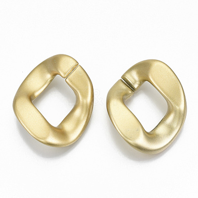 Opaque Spray Painted Acrylic Linking Rings X-OACR-S021-63A-B01-1