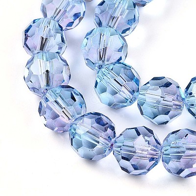 Baking Paint Transparent Glass Beads Strands DGLA-A035-T10mm-A06-1