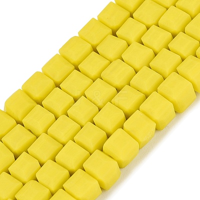 Opaque Frosted Glass Beads Strands GLAA-N072-01A-B03-1