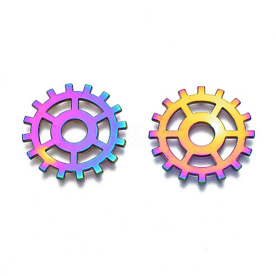 Rack Plating Rainbow Color Alloy Pendants PALLOY-S180-300-1