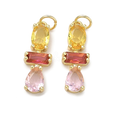 Brass Micro Pave Cubic Zirconia Pendants KK-H259-12B-G01-1
