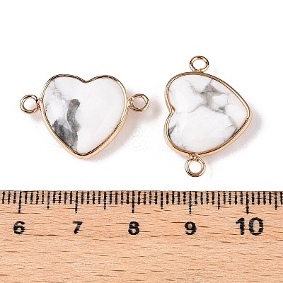 Natural Howlite Love Heart Pendants G-T138-205F-G-1