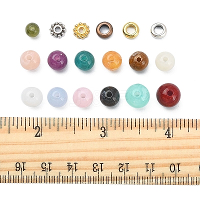 DIY Imitation Gemstone Stretch Bracelet Making Kit DIY-FS0003-03-1