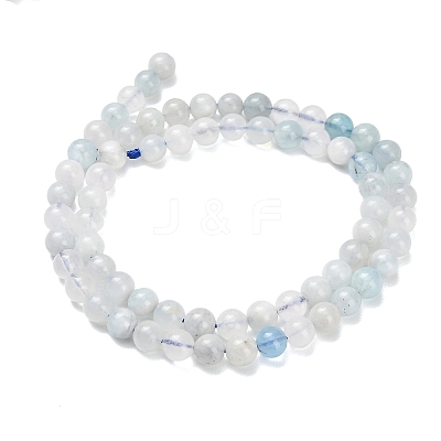 Natural Aquamarine Beads Strands G-F826-B01-6mm-1