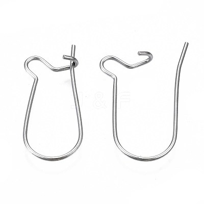 Tarnish Resistant 304 Stainless Steel Hoop Earring Findings STAS-S117-008C-01-1