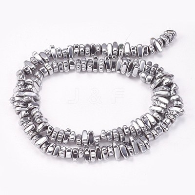 Electroplated Non-magnetic Synthetic Hematite Beads Strands G-P367-G08-1