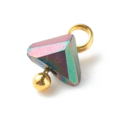 Electroplate Glass Charms PALLOY-JF00821-02-1