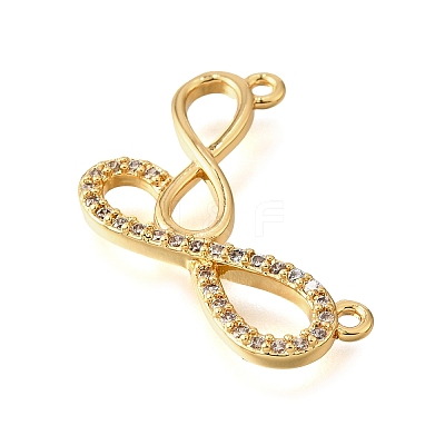 Brass Micro Pave Clear Cubic Zirconia Pendants KK-U065-12G-1