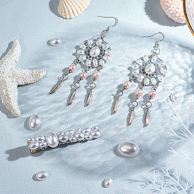 Eco-Friendly Plastic Imitation Pearl Cabochons MACR-PH0001-13-1