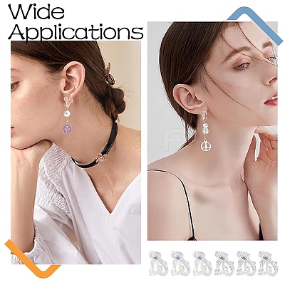 50Pcs 2 Styles Plastic Clip-on Earring Findings FIND-YW0012-89-1