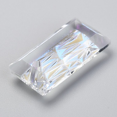 Embossed Glass Rhinestone Pendants GLAA-J101-07B-001MO-1