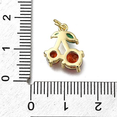 Brass Micro Pave Clear Cubic Zirconia Pendants ZIRC-I070-080G-1