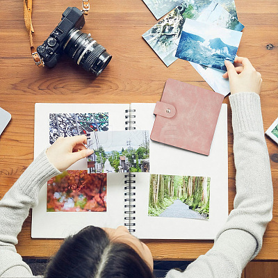 5 Inch PU Leather Cover Garden Seed Storage Organizer 2-Ring Binder Album AJEW-SP0004-72A-1