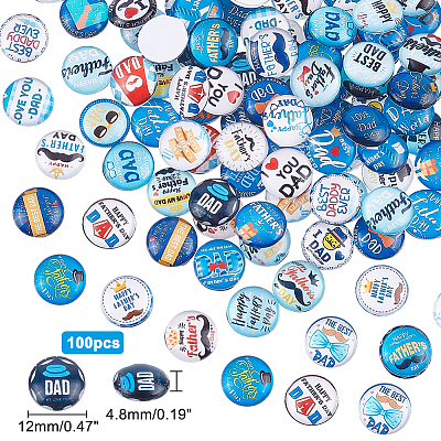 1Bag Glass Cabochons GGLA-PH0001-40A-1