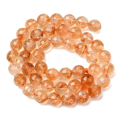 Natural Citrine Beads Strands GG-CBA59DD-C02-8mm-1