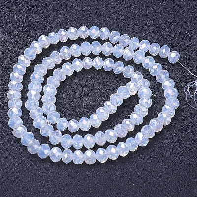 Electroplate Glass Beads Strands EGLA-A034-J8mm-B06-1