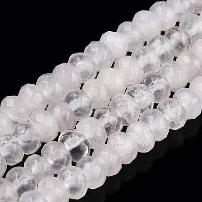Natural Rose Quartz Bead Strands X-G-R402-4x6-16-1