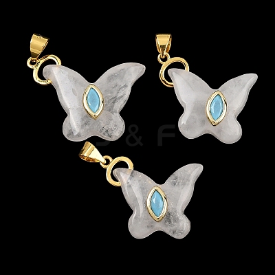 Natural Quartz Crystal Rock Crystal Pendants GG-CBA19F2-01G-06-1
