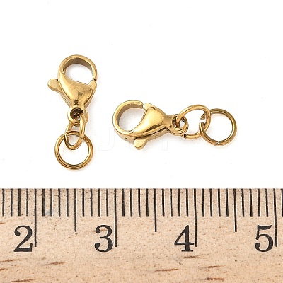 304 Stainless Steel Lobster Claw Clasps STAS-K313-01B-G-1