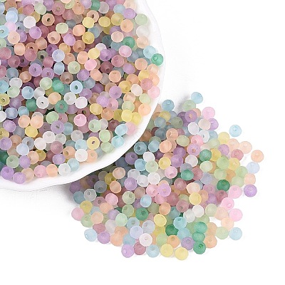 FGB Frosted Transparent Glass Seed Beads SEED-N013-04A-1
