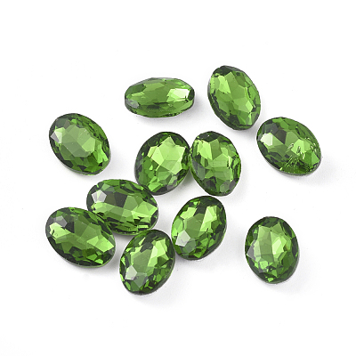 Glass Pointed Back Rhinestone RGLA-Q011-10x14mm-7-1