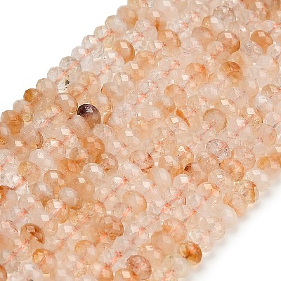 Heated Natural Citrine Beads Strands GG-CBA41EF-B01-6x4mm-1