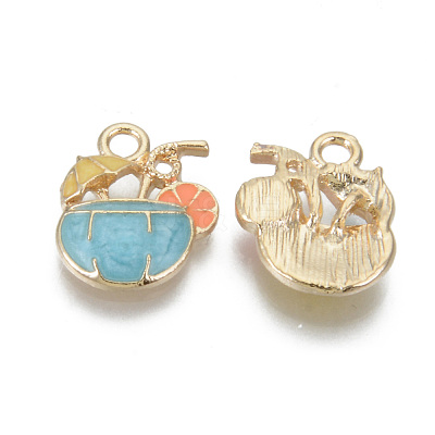 Alloy Enamel Pendants ENAM-T009-63C-RS-1