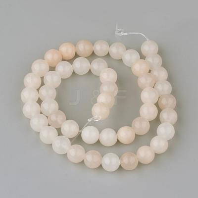 Natural Pink Aventurine Gemstone Round Bead Strands G-R288-8mm-1