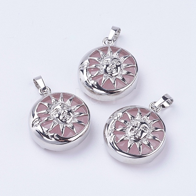 Natural Rose Quartz Pendants G-K234-C16-1