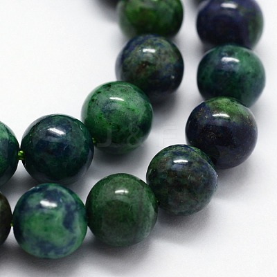Natural Chrysocolla and Lapis Lazuli Beads Strands G-I199-37-8mm-1
