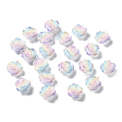 Tricolor Opaque Resin Cabochons X-CRES-P029-C02-1