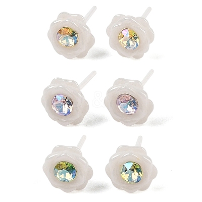 Hypoallergenic Bioceramics Zirconia Ceramic Stud Earrings EJEW-C111-10B-1