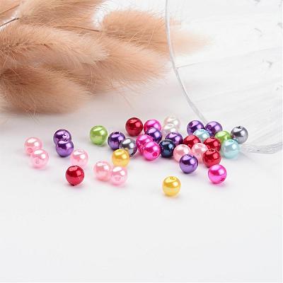 Mixed Acrylic Pearl Round Beads For DIY Jewelry and Bracelets X-PACR-6D-M-1