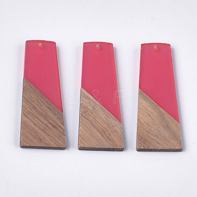 Resin & Walnut Wood Pendants X-RESI-S358-83C-1