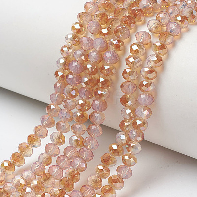 Electroplate Glass Beads Strands EGLA-A034-J4mm-J03-1