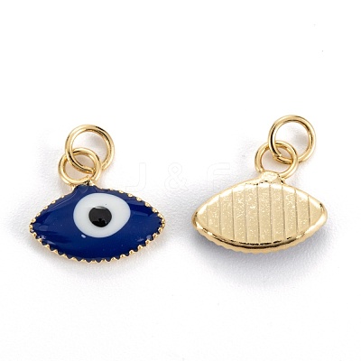 Brass Enamel Pendants KK-M220-03G-G-1
