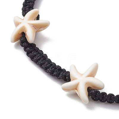 3Pcs 3 Styles Synthetic Turquoise Braided Bead Anklets AJEW-AN00581-1