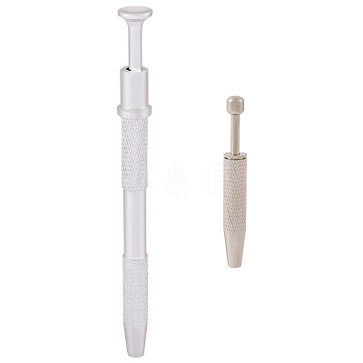 2Pcs 2 Styles Brass & Stainless Steel Rhinestones Claw Tweezers TOOL-TA0001-07-1
