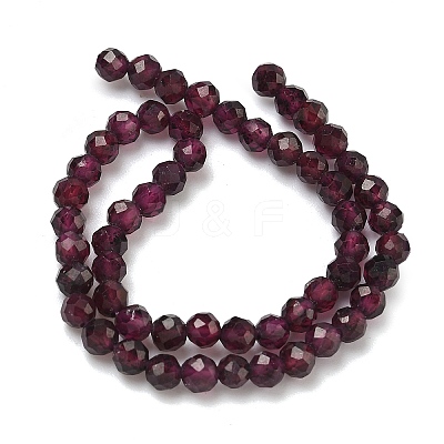 Natural Garnet Beads Strands X-G-B168-A05-4mm-1